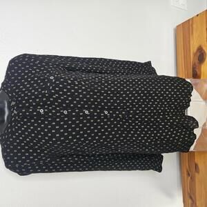 Free People Coal Combo Boho High Low Top Oversized Blouse Black Size Small